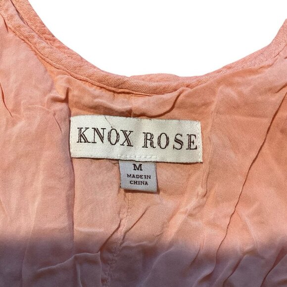 Knox Rose Womens Coral Ombre Sleeveless Midi Sun Dress Sz M Resort Beach Boho - Picture 7 of 7